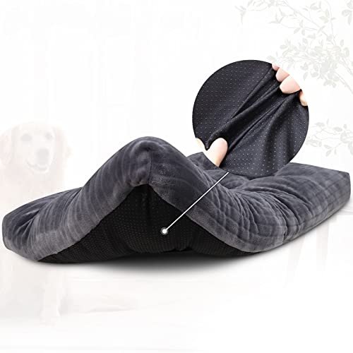 Dog Crate Bed Washable Dog Beds for Large Dogs Deluxe Thick Flanne...