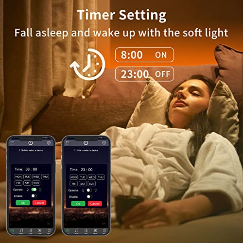 KSIPZE 100ft Led Strip Lights RGB Music Sync Color Changing,Blueto...