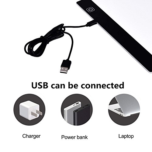 A4 LED Light Box Tracer USB Power Adjustable LED Light Tablet Boar...