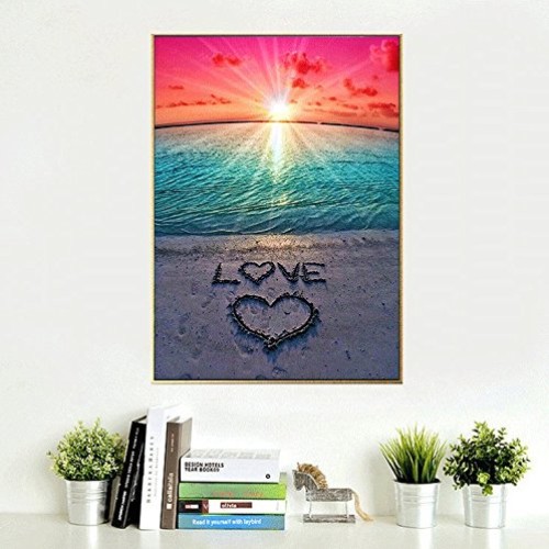 DIY 5D Diamond Painting Beach by Number Kits, Painting Cross Stitc...