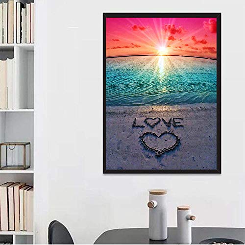 DIY 5D Diamond Painting Beach by Number Kits, Painting Cross Stitc...