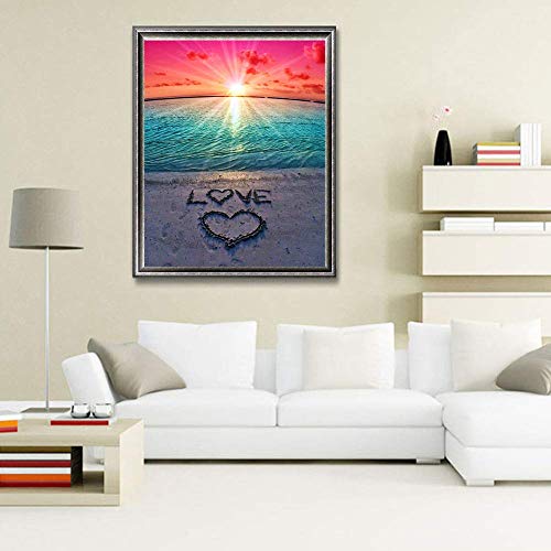 DIY 5D Diamond Painting Beach by Number Kits, Painting Cross Stitc...