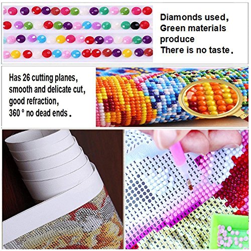 DIY 5D Diamond Painting Beach by Number Kits, Painting Cross Stitc...