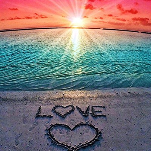 DIY 5D Diamond Painting Beach by Number Kits, Painting Cross Stitc...
