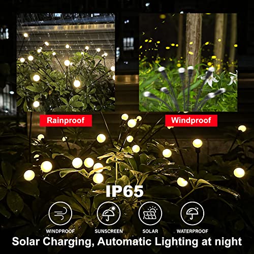 KTEBO 2 Pack Solar Firefly Garden Lights Decor, Solar Outdoor Ligh...