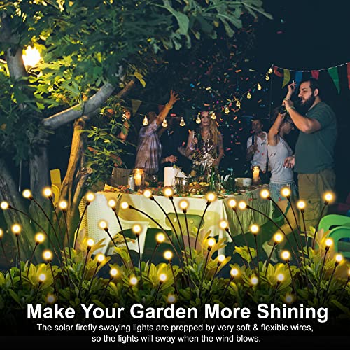 KTEBO 2 Pack Solar Firefly Garden Lights Decor, Solar Outdoor Ligh...