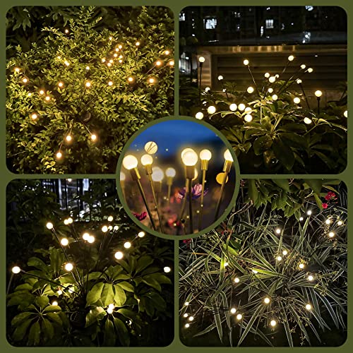 KTEBO 2 Pack Solar Firefly Garden Lights Decor, Solar Outdoor Ligh...