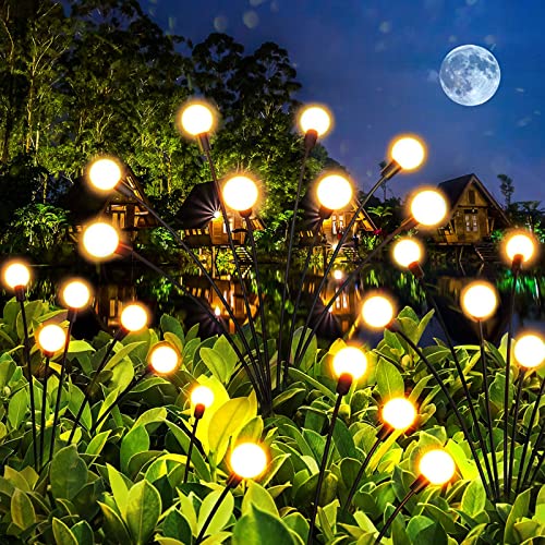 KTEBO 2 Pack Solar Firefly Garden Lights Decor, Solar Outdoor Ligh...