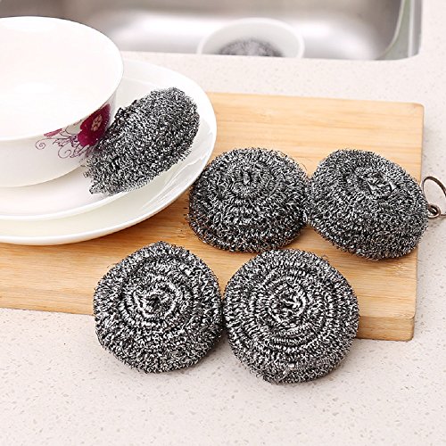 6 Pack Stainless Steel Sponges, Scrubbing Scouring Pad, Steel Wool...