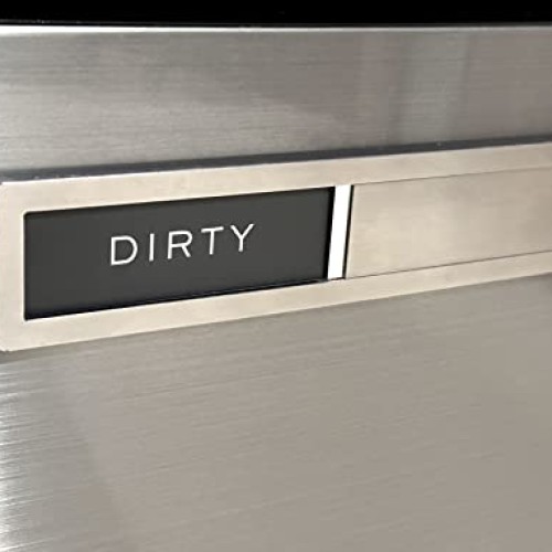 Kubik Letters Premium Dishwasher Magnet Clean Dirty Sign - Stainle...