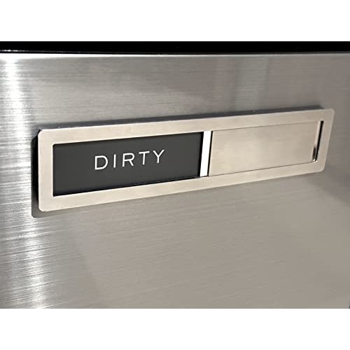 Kubik Letters Premium Dishwasher Magnet Clean Dirty Sign - Stainle...