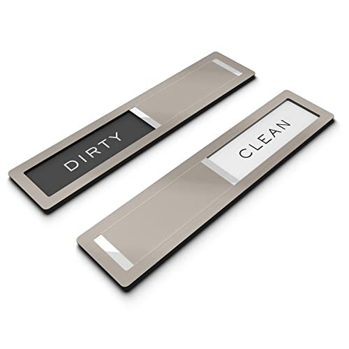 Kubik Letters Premium Dishwasher Magnet Clean Dirty Sign - Stainle...