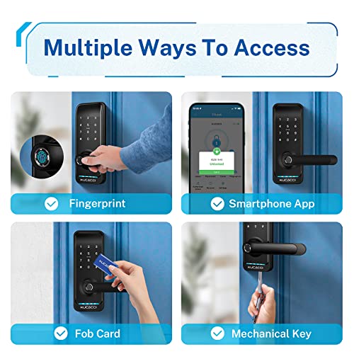 Smart Lock, Kucacci Fingerprint Smart Door Lock, Keyless Entry Doo...