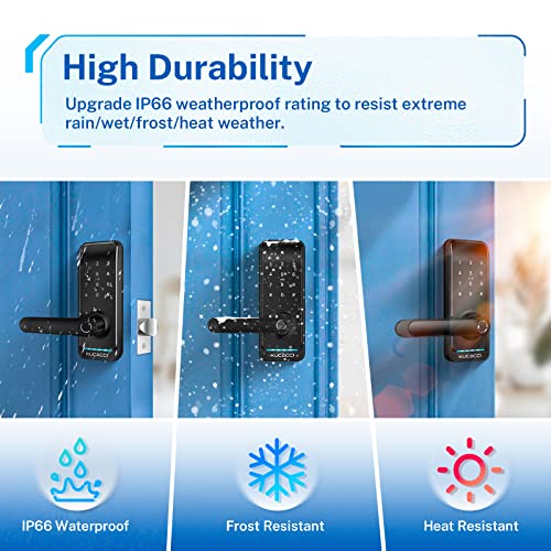 Smart Lock, Kucacci Fingerprint Smart Door Lock, Keyless Entry Doo...