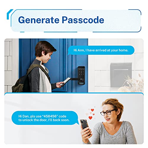 Smart Lock, Kucacci Fingerprint Smart Door Lock, Keyless Entry Doo...