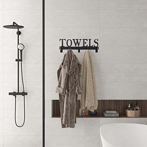 Over The Door Hooks, Towel Holder for Bathroom, Door Mount Towel R...