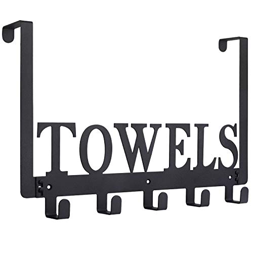 Over The Door Hooks, Towel Holder for Bathroom, Door Mount Towel R...