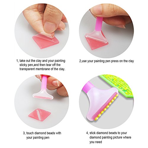 60pcs 5D Diamond Painting Glue Clay Environmental DIY Diamond Embr...