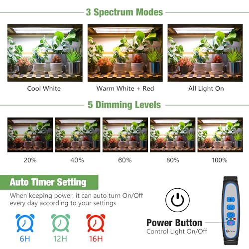 Kullsinss Plant Grow Light Strips, 240 LEDs Grow Lights for Indoor...