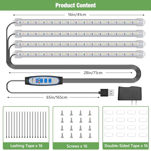Kullsinss Plant Grow Light Strips, 240 LEDs Grow Lights for Indoor...
