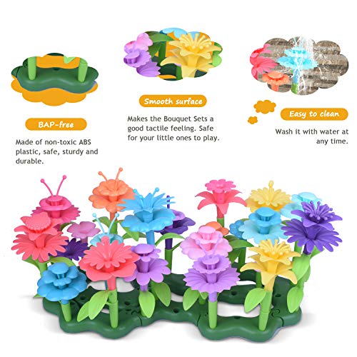 kuman Flower Garden Building Toys, 152 Pcs Creative DIY ducational...