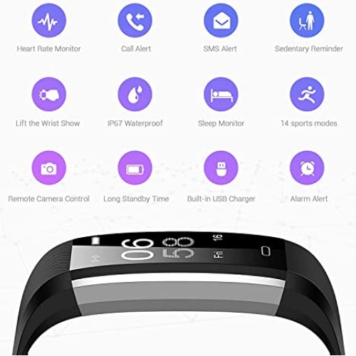 Kummel Fitness Tracker with Heart Rate Monitor, Waterproof Activit...