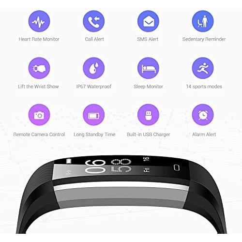 Kummel Fitness Tracker with Heart Rate Monitor, Waterproof Activit...