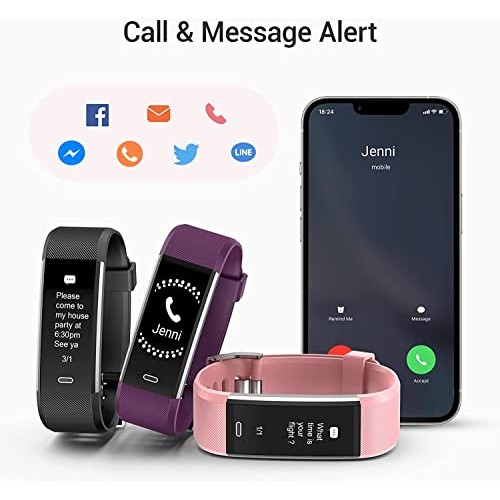 Kummel Fitness Tracker with Heart Rate Monitor, Waterproof Activit...