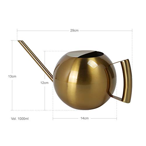 Kunyin Stainless Steel Watering Can 34oz /1L Indoor Outdoor Garden...