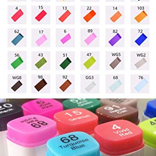 Fabric Markers Pens Permanent 30 Colors, Dual Tip Fabric Paint Art...