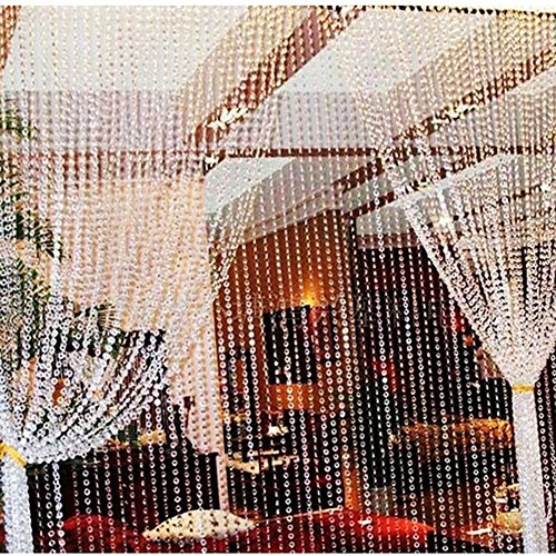 KUPOO 99 ft Clear Crystal Like Beads by The roll - Wedding Decorat...