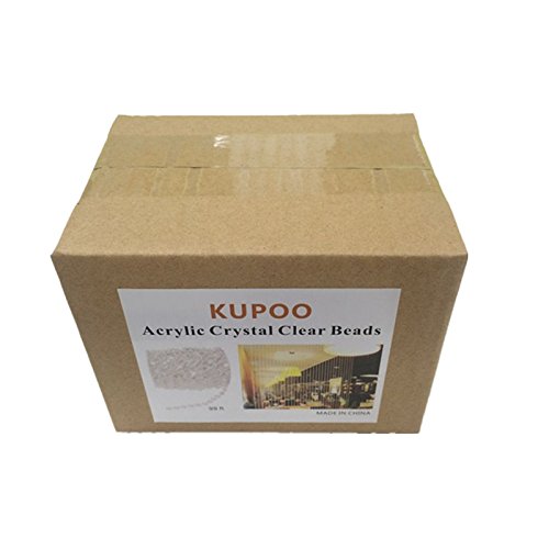 KUPOO 99 ft Clear Crystal Like Beads by The roll - Wedding Decorat...