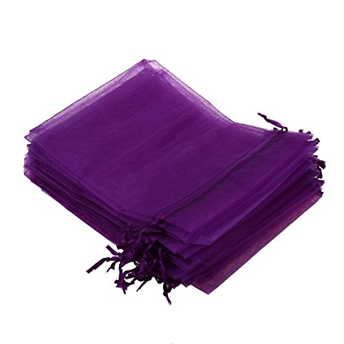 KUPOO Pack of 50PCS 8x12 Inch Organza Drawstring Gift Bag Pouch Wr...