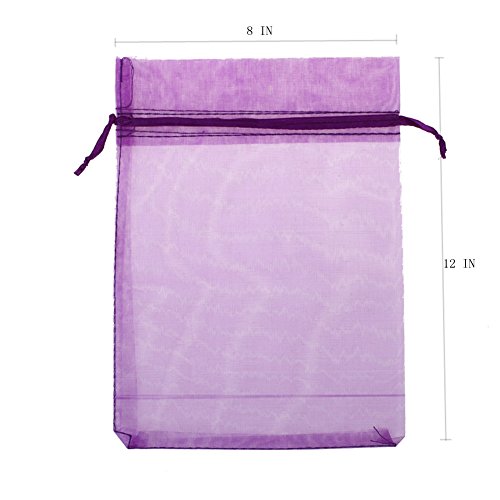 KUPOO Pack of 50PCS 8x12 Inch Organza Drawstring Gift Bag Pouch Wr...