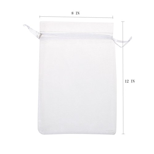 KUPOO Pack of 50PCS 8x12 Inch Organza Drawstring Gift Bag Pouch Wr...