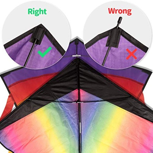 Kupton 2 Pack Kites Kit, 5M Large Octopus Kite and Rainbow Delta K...