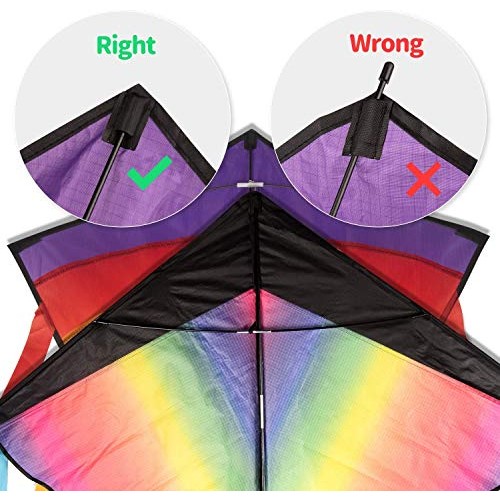 Kupton 2 Pack Kites Kit, 5M Large Octopus Kite and Rainbow Delta K...