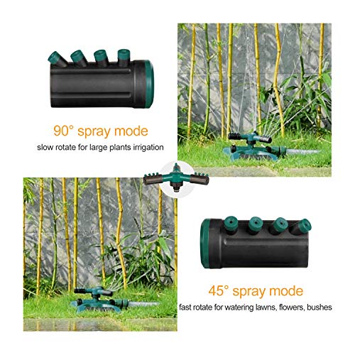 Kupton Lawn Sprinkler System, 360° Rotating Adjustable Sprinkler H...