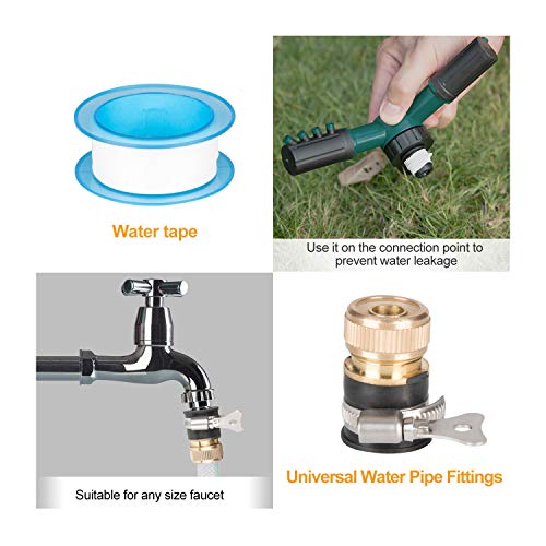 Kupton Lawn Sprinkler System, 360° Rotating Adjustable Sprinkler H...