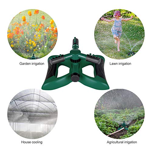 Kupton Lawn Sprinkler System, 360° Rotating Adjustable Sprinkler H...