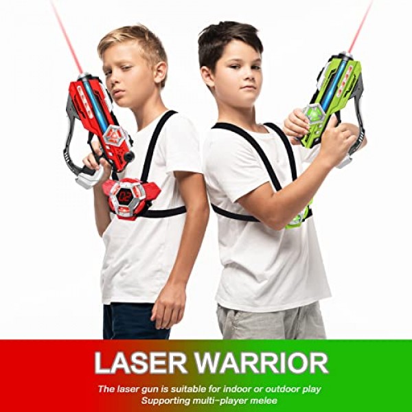 Kusntin Laser Tag Guns Set of 4 with Digital LED Score Display Ves...