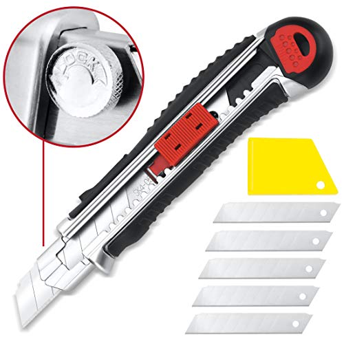 Retractable Box Cutter Utility Knife KUTIR - Easy SELF Loading Zin...