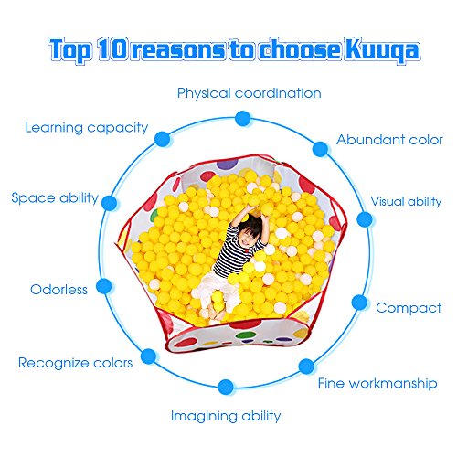 KUUQA Ball Pit Play Tent with Basketball Hoop for Kids Toddlers Ou...