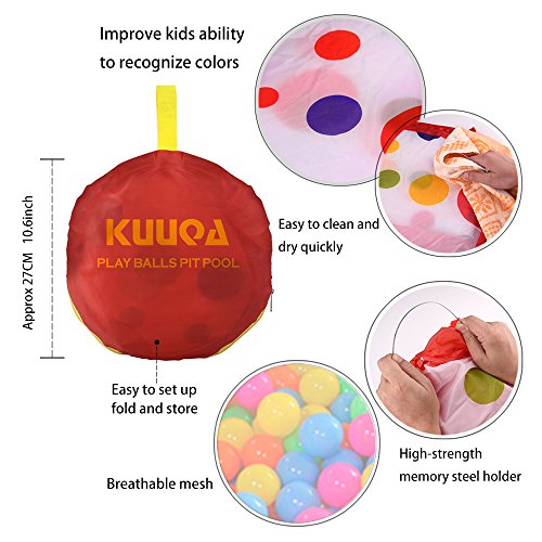 KUUQA Ball Pit Play Tent with Basketball Hoop for Kids Toddlers Ou...