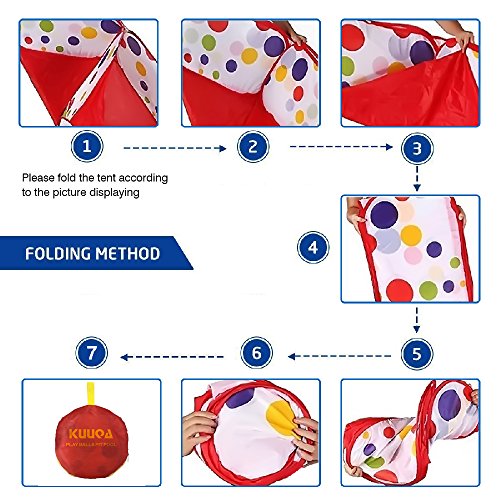 KUUQA Ball Pit Play Tent with Basketball Hoop for Kids Toddlers Ou...