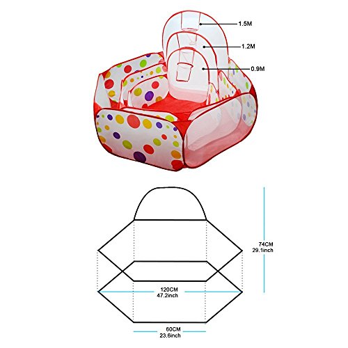 KUUQA Ball Pit Play Tent with Basketball Hoop for Kids Toddlers Ou...