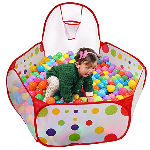 KUUQA Ball Pit Play Tent with Basketball Hoop for Kids Toddlers Ou...