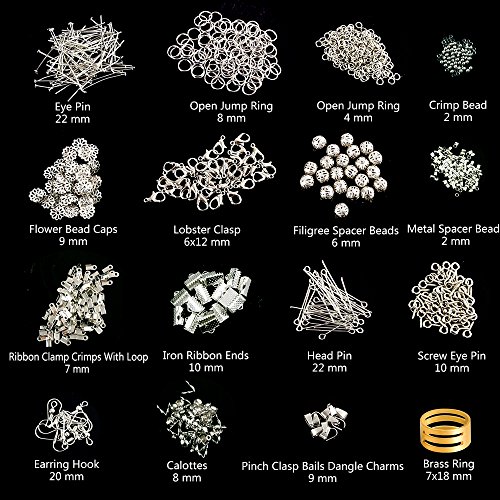 KUUQA Jewelry Making Kit Jewelry Findings Starter Kit Jewelry Bead...