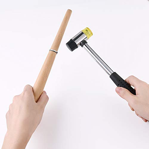 KUUQA Metal Ring Mandrel Ring Sizer, Ring Sizer Gauge Set, Rubber ...