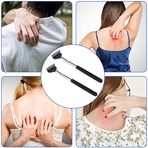 Kuvvfe 2 Pack Portable Extendable Back Scratcher, Stainless Steel ...